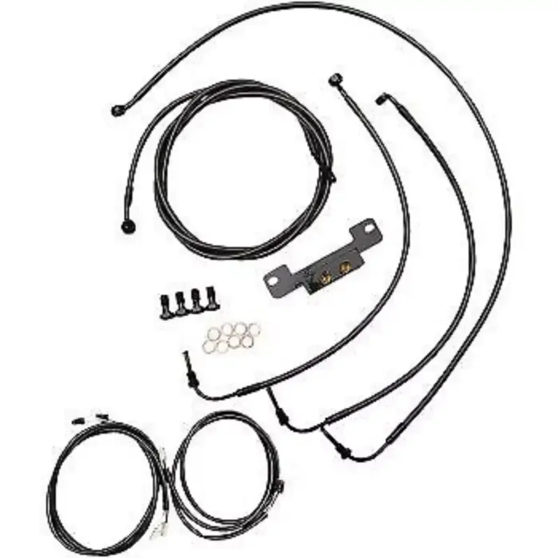 LA Choppers LA-8055KT3-16M Midnight Black Cable Kit for 15-17" Ape Hangers