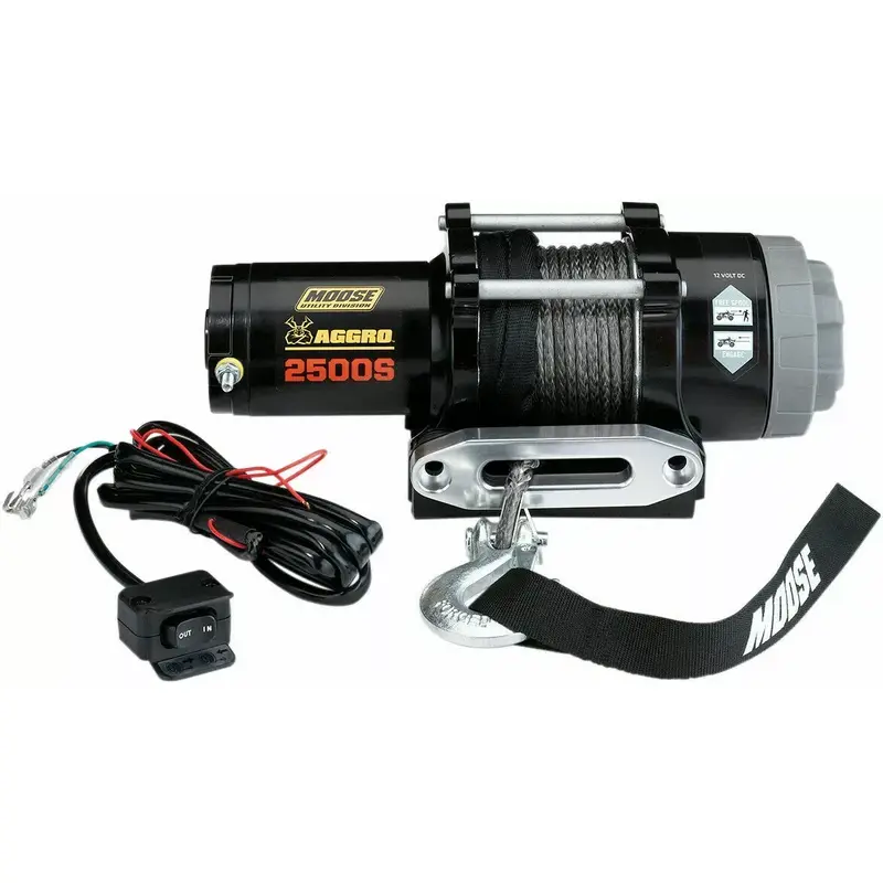 Moose Utility Division 2,500 LB Aggro ATV Winch with Synthetic Rope 4505-0760