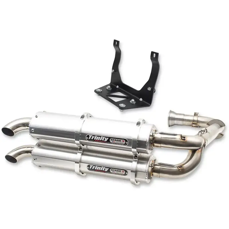 Trinity Racing STAGE 5 Dual Full Exhaust ALUM Can-Am Maverick X3 16-18 TR-4161D