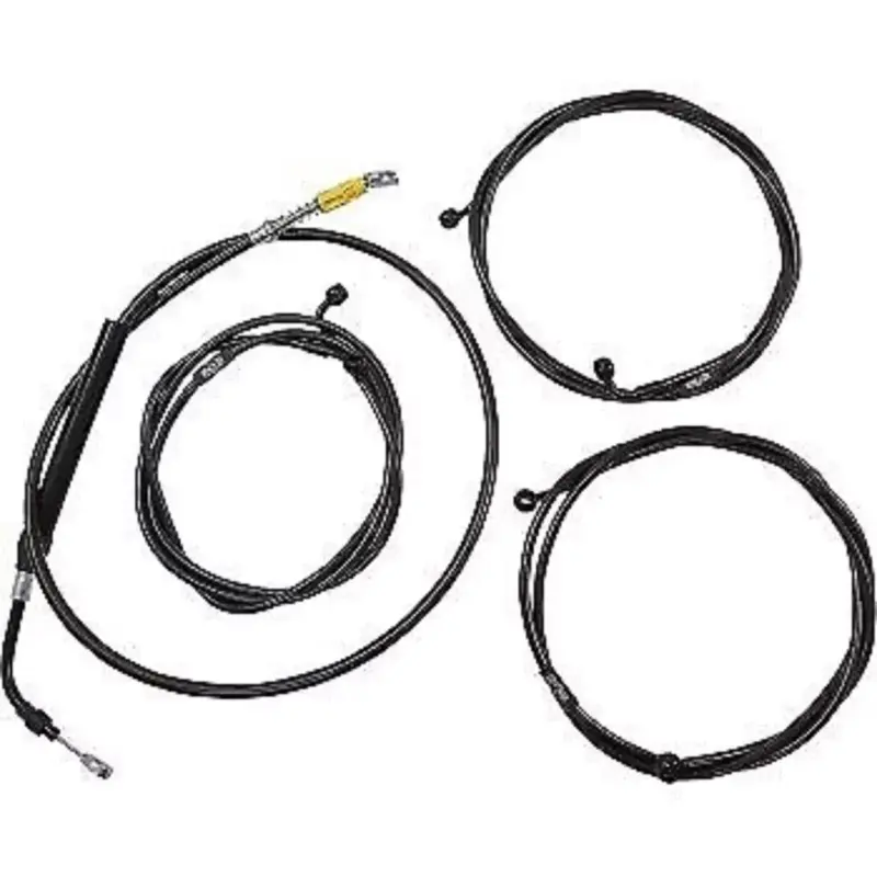 LA CHOPPERS LA-8056KT3-19M Midnight Black Complete Plug-and-Play Cable Kit