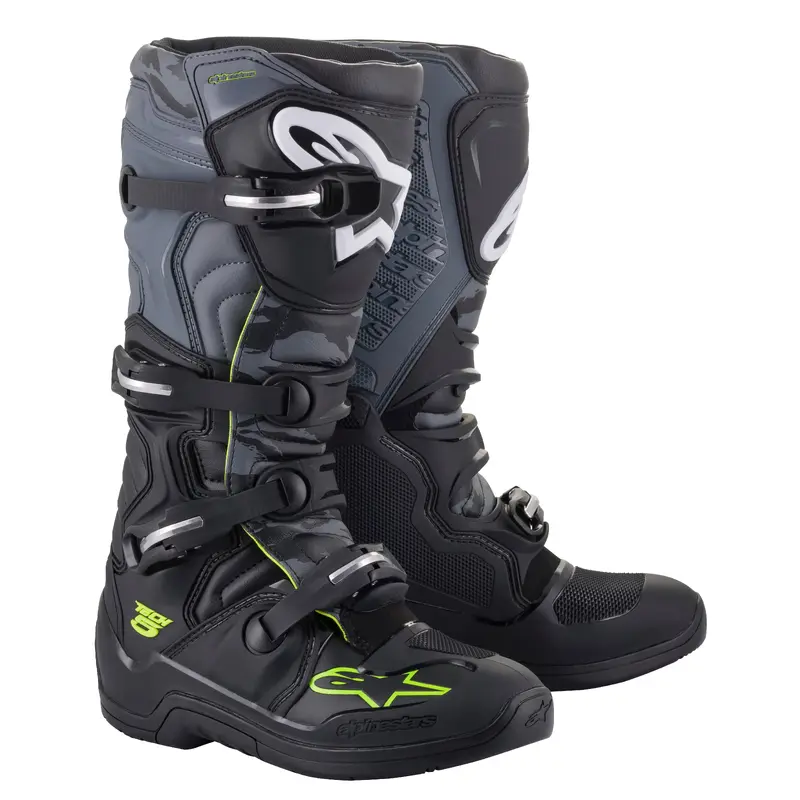 Alpinestars Tech 5 Boots - Black/Cool Grey/Yellow Fluorescent - Size 12