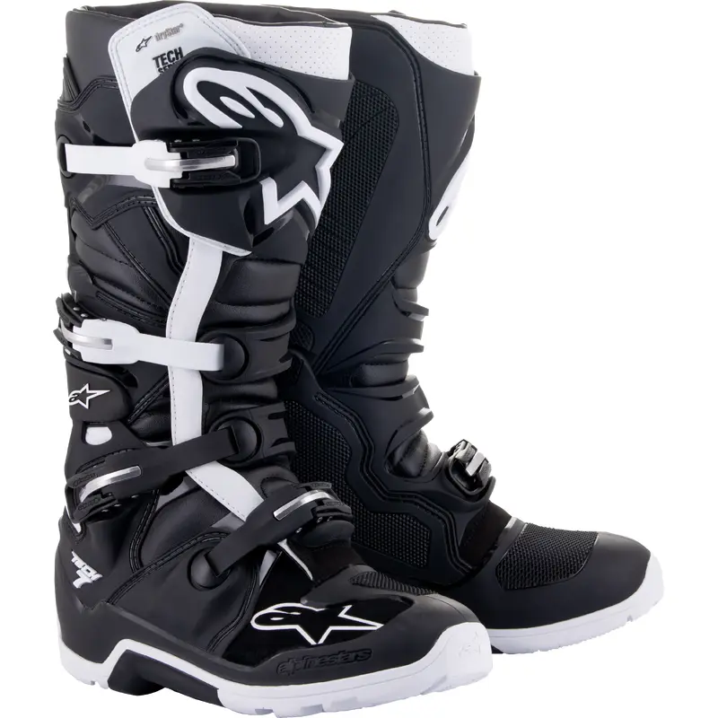 Tech 7 Enduro Drystar Boots Black/White Sz 8