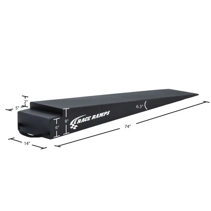 Race Ramps 8in. Extra Long Trailer Ramp - 6.3 Degree Approach Angle