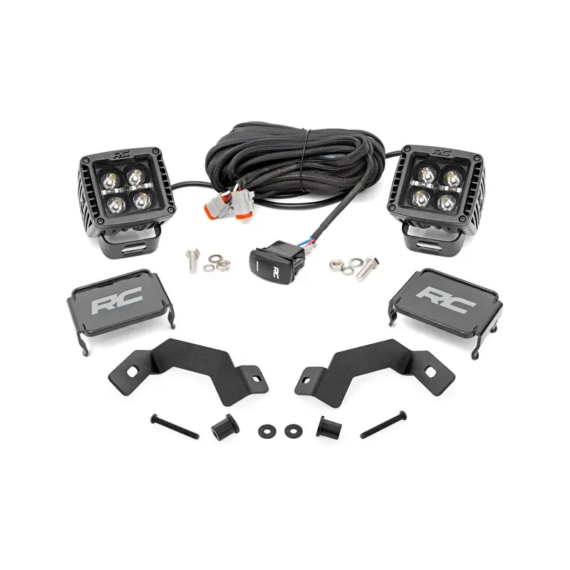 LED Light Kit | Ditch Mount | 2" Black Pair | White DRL | Toyota Land Cruiser (24-25) | 72114