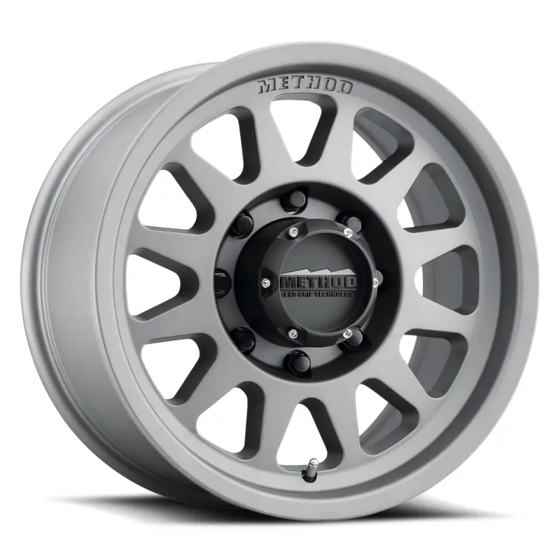 Method MR704 HD 17x9 18mm Offset 8x6.5 130.81mm CB Titanium Wheel