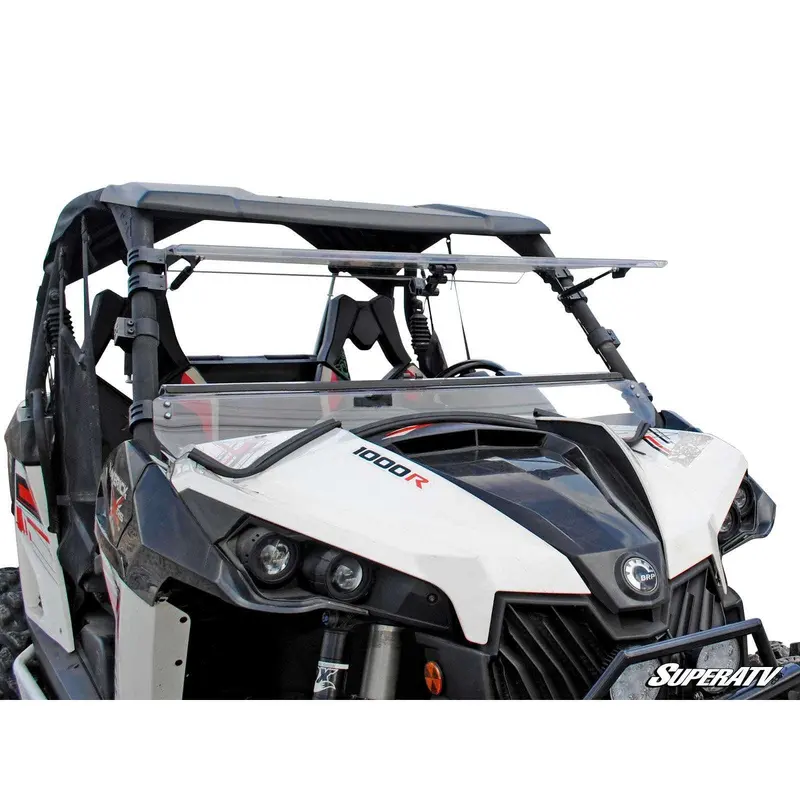 SuperATV Can-Am Maverick Scratch Resistant Flip Windshield FWS-CA-MAV-001-70