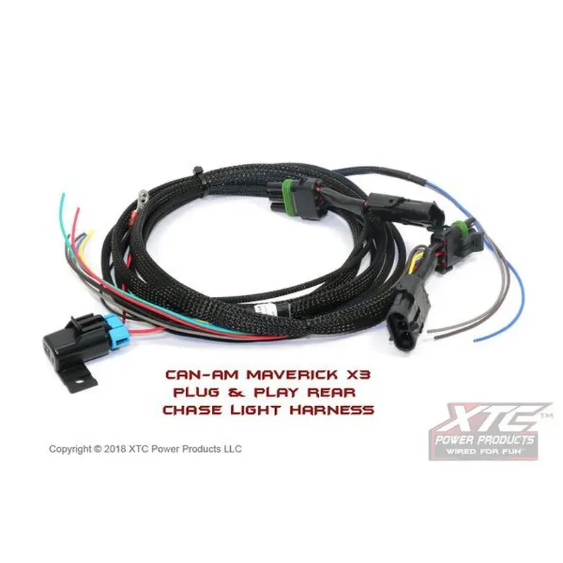 XTC PLUG & PLAY REAR CHASE LIGHT BAR HARNESS - 2017+ CAN-AM MAVERICK X3
