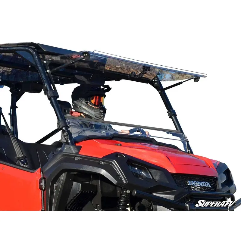SuperATV Honda Pioneer 1000 Scratch-Resistant Flip Windshield FWS03-001-70