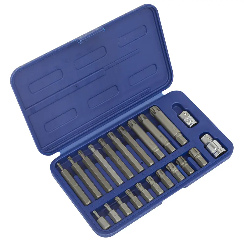 Ribe Bit Set 22pc 3/8" & 1/2"Sq Drive - SX105