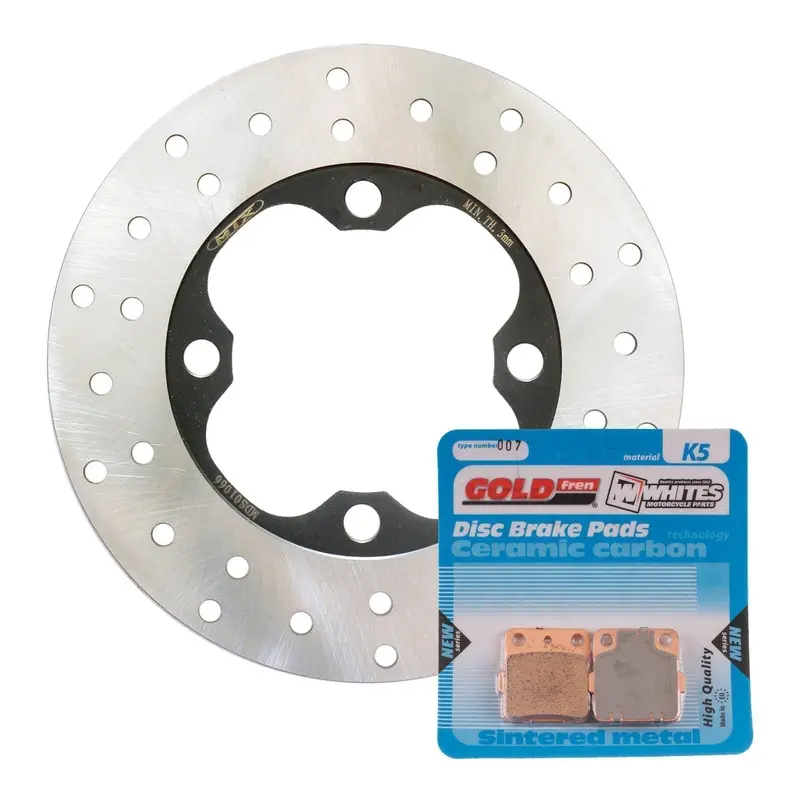 BRAKE ROTOR & PAD FRONT KIT - HON TRX420TM 08-13 #MDKF01009
