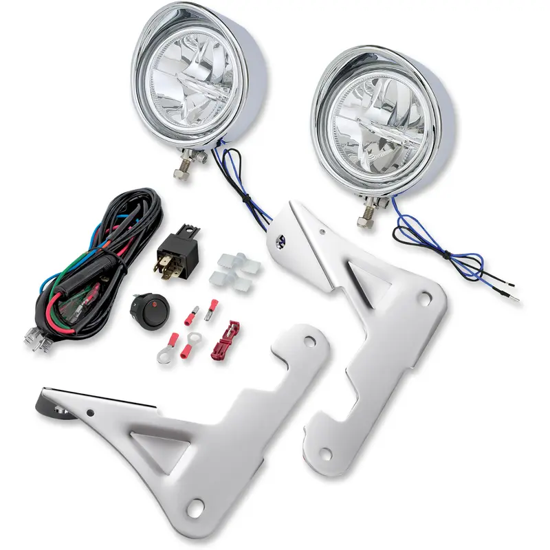 SHOW CHROME 3 1/2" Driving Light Kit 99-20 FLHT - Chrome 91-315L
