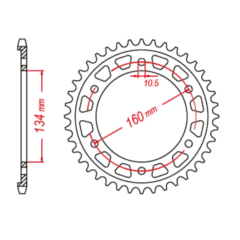 MTX 1317 Steel Rear Sprocket #525