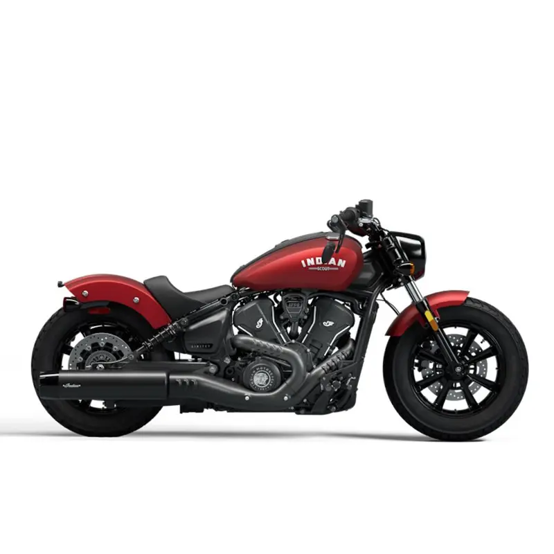 New 2025 Indian Motorcycle Scout Bobber Limited Sunset Red Smoke