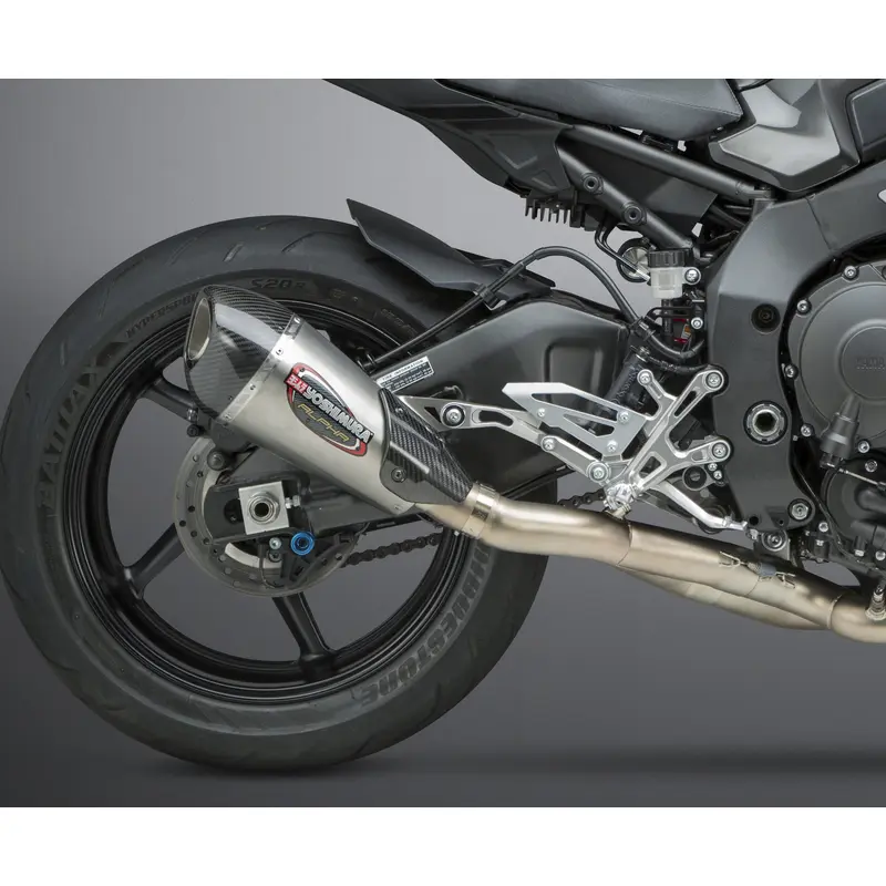 YOSHIMURA EXHAUST RACE ALPHA-T 3QTR SLIP-ON SS-SS-CF WORKS 13100CP520
