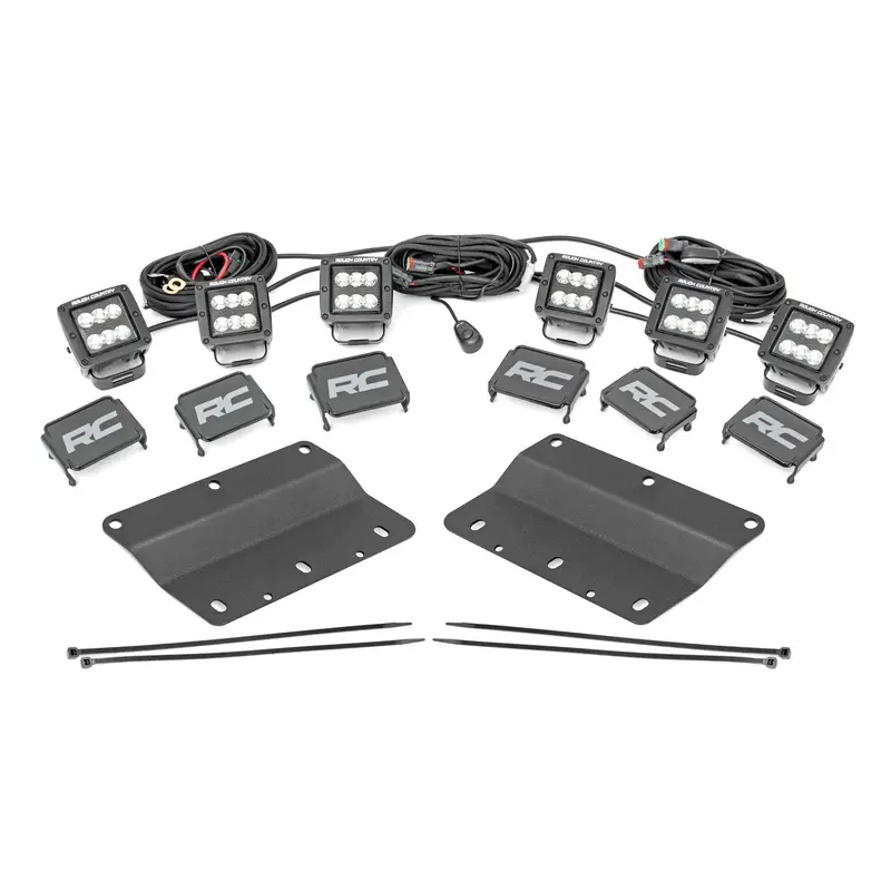 LED Light Kit | Fog Mount | Triple 2" Black Pair | Spot | Ford Bronco (21-25) | 51085