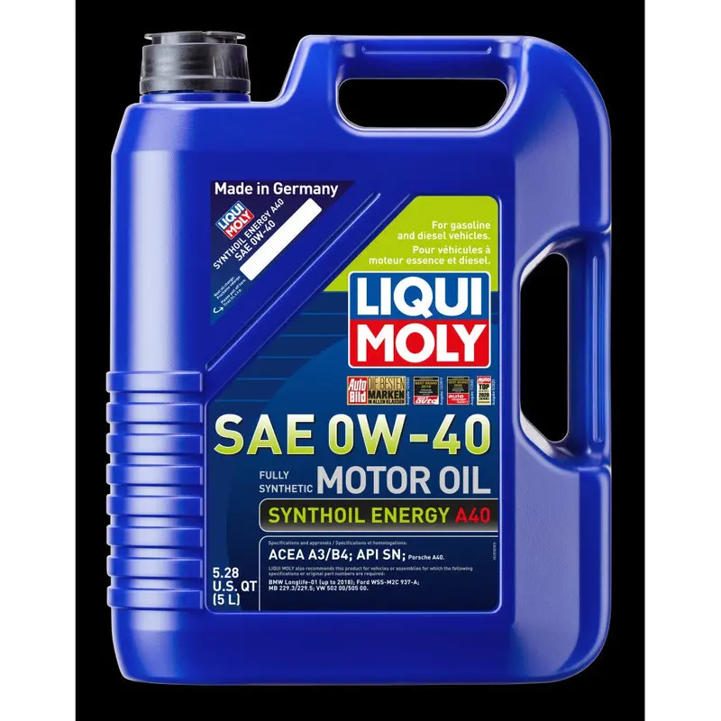 Liqui Moly 5L Synthoil Energy A40 SAE 0W40 Motor Oil 2050