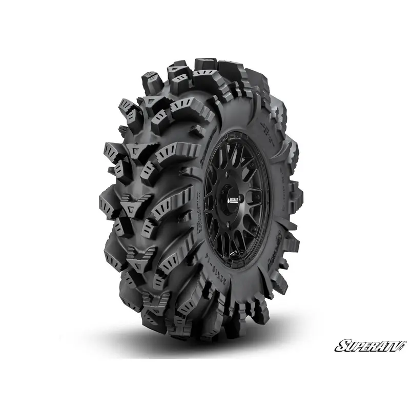 Intimidator Tires 34x10x15 on 15" Satin Black Hellfire Wheels 5/4.5 Pattern