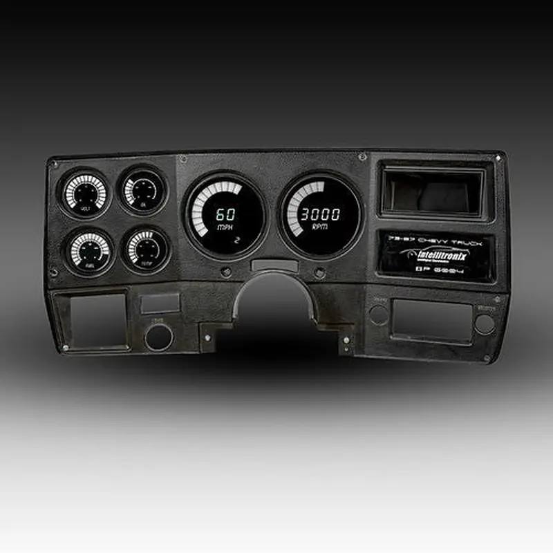 1973-1987 Chevy Truck Analog Dash Panel White LED Bargraph Style Gauges USA Made