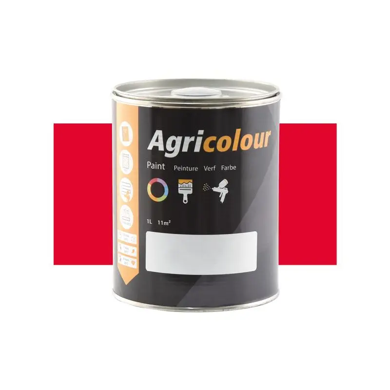 Agricolour - Red Gloss Paint 1L Tin - Sparex Part No. S.84042