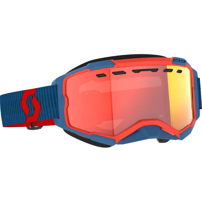 Fury Snowcross Ls Goggle Drk Blu/Neon Red Red Chrome