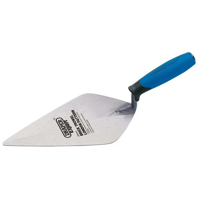 Draper Soft Grip Stainless Steel London Pattern Brick Trowel, 275mm - BTSS/SGW