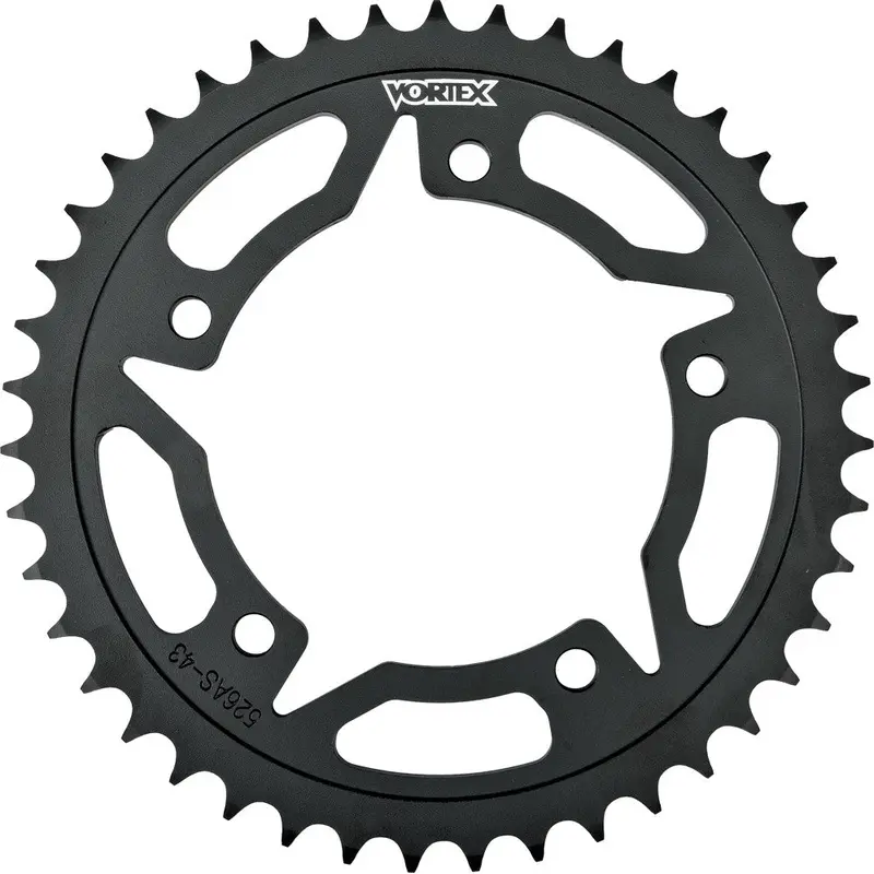 VORTEX STEEL REAR SPROCKET BLACK 42T 527S-42