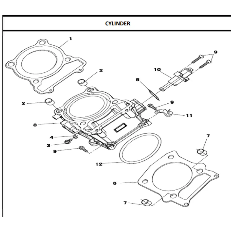 HiSUN - Cylinder Head Gasket - Part Number: P0150001207A0000