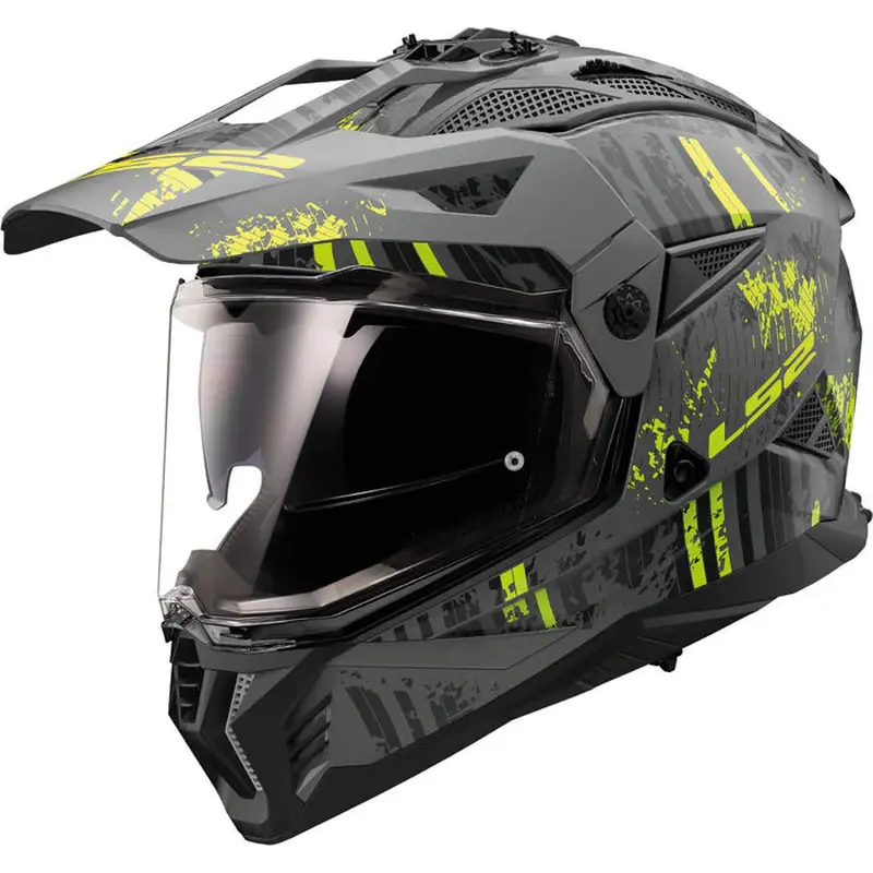 LS2 MX702 Pioneer II Crazy MATT BLK/HI-VIS