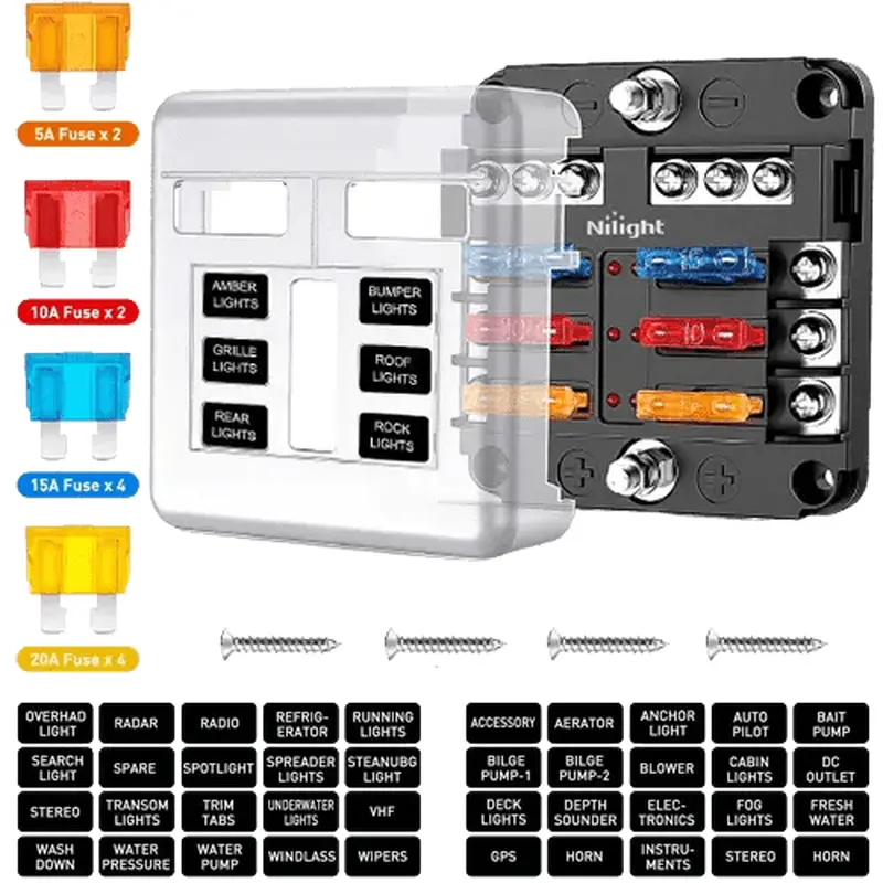 6 Way Blade Fuse Block