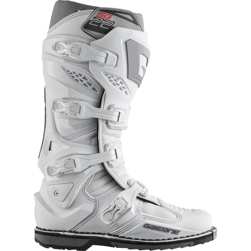 GAERNE SG 22 Boots White Size 09 - High-Performance Motorcycle Footwear
