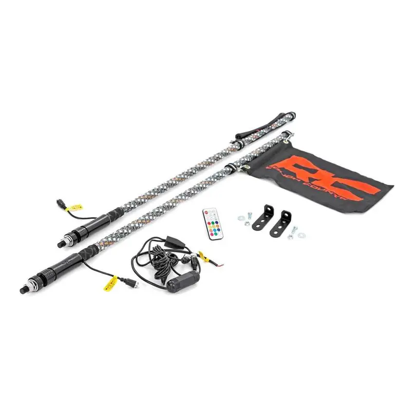 Rough Country Polaris RZR 170 Bed Mount LED Whip Light Kit