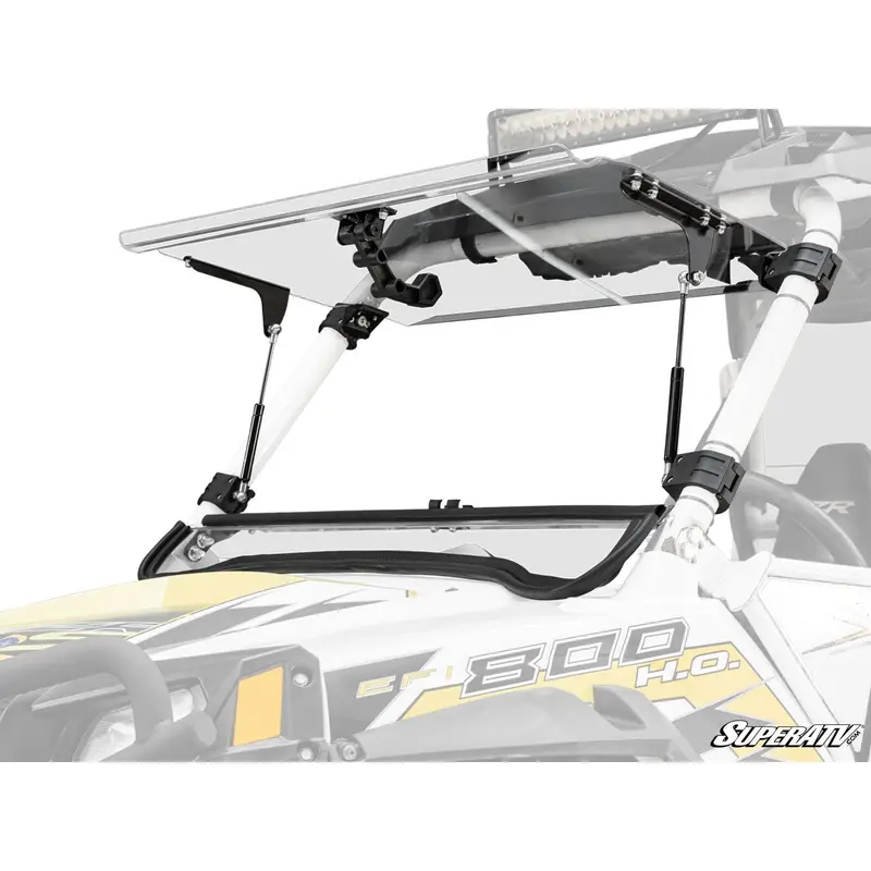 SuperATV Polaris RZR Scratch Resistant Flip Windshield FWS-P-RZR-001-70