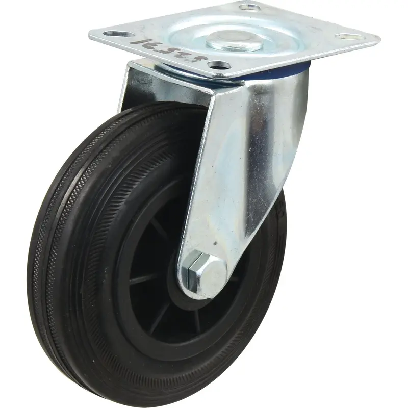 Turning Rubber Castor Wheel - Capacity: 70kgs, Wheel : 100mm | Sparex Part No.S.53626
