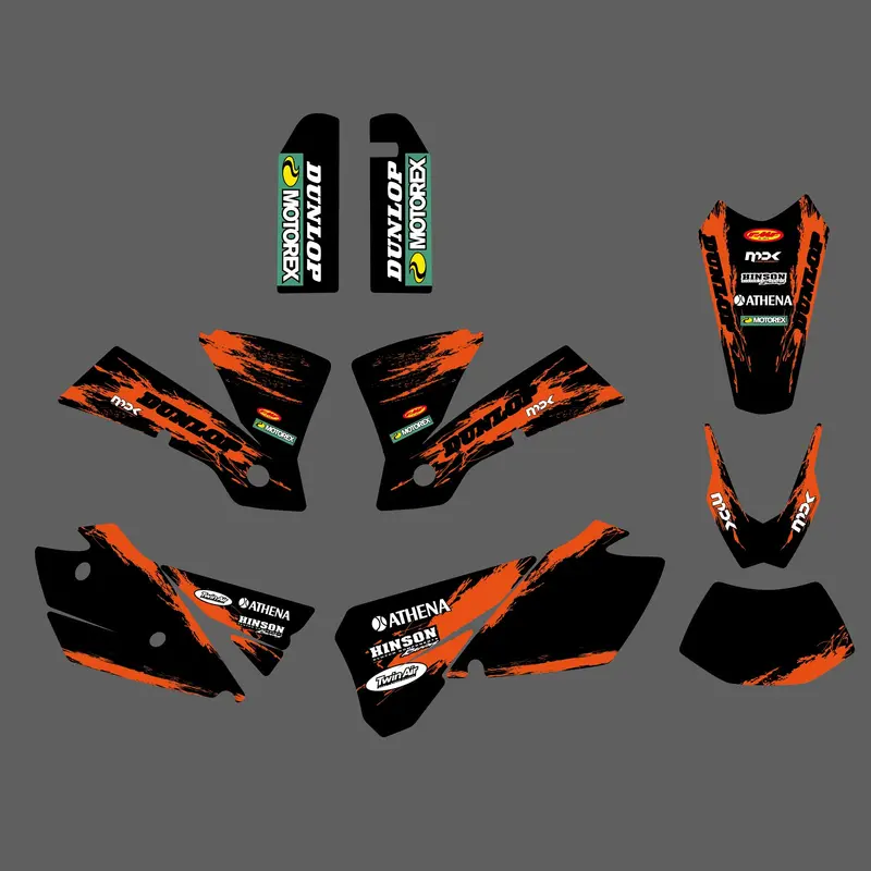 Motorcycle Team Graphic Decals Stickers Kit For KTM EXC 2004