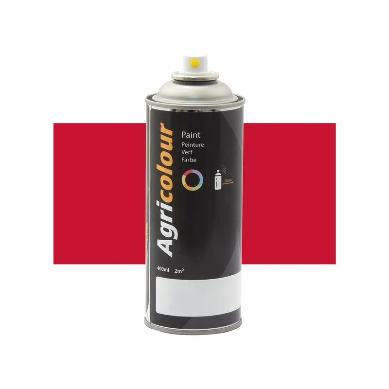 Agricolour - Signal Red Gloss Paint 400ml Aerosol - Sparex Part No. S.93001