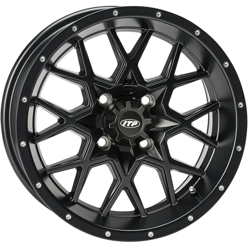 ITP Wheel - Hurricane - Front/Rear - Black - 15x7 - 4/137 - 5+2 1528645536B
