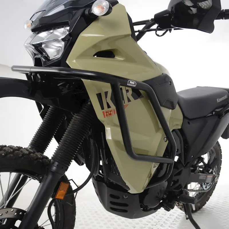 R&G Racing Black Adventure Bars For 2022-2024 Kawasaki KLR650 AB0088BK