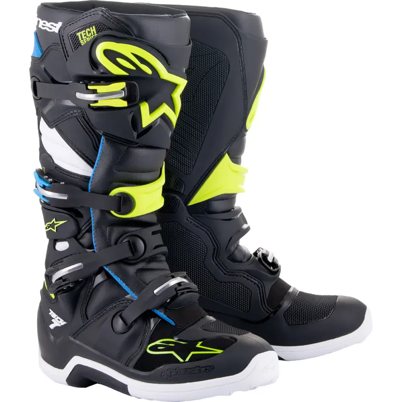 Tech 7 Boots Blk/Enamel Blu/Fluo Yel Sz 6