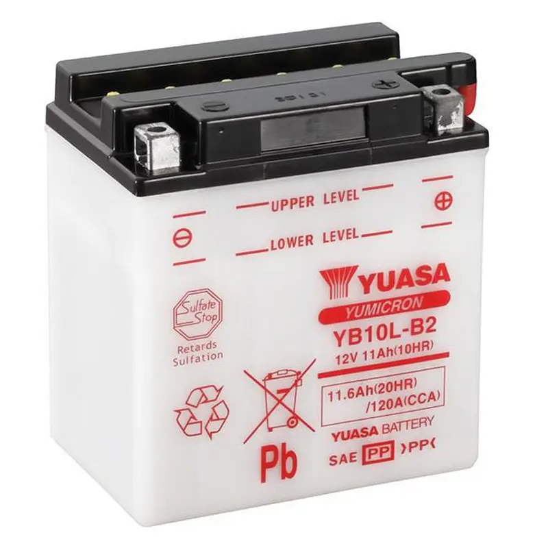 YB10L-B2 DG Battery with 0.8ltr acid pack Yuasa (YB10LB2PK)