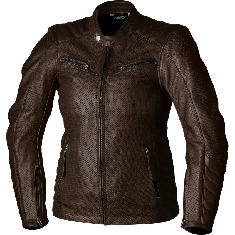 Ladies Roadster Air Ce Jacket Brown Leather Sm