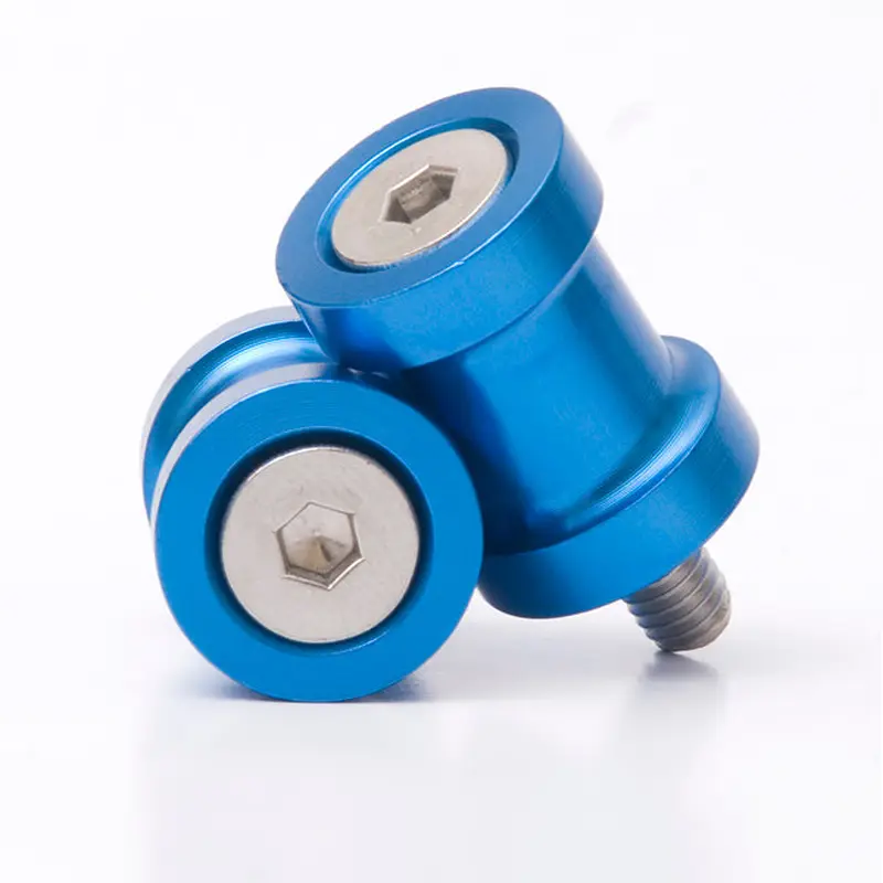 M8 Blue Paddock Stand Bobbins (pair) R&G (PB00M8BL)