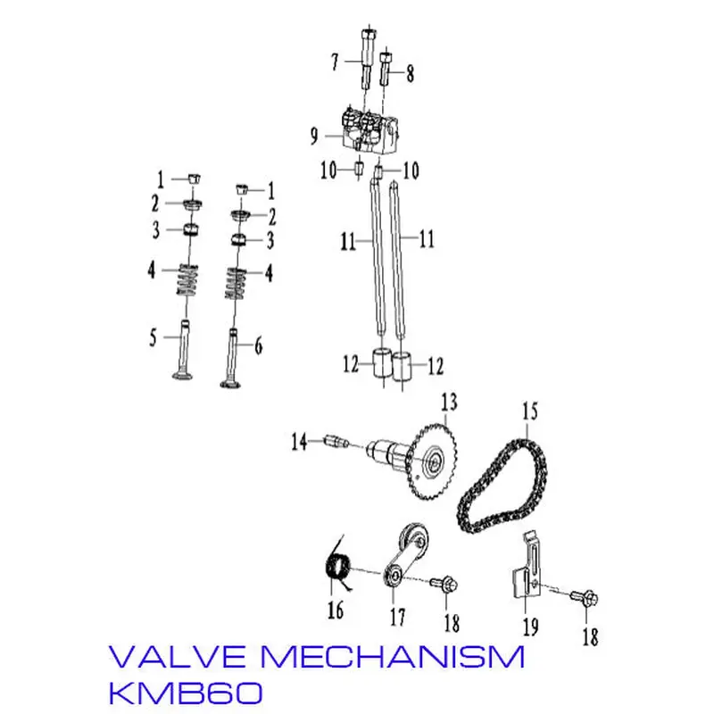 Valve Set - Zongshen ZL60 - Kayo KMB60 Dirt Bike
