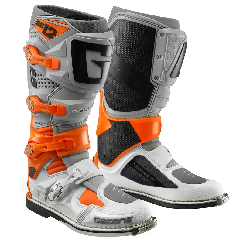 GAERNE SG-12 Boots - Orange/Grey/White - Size 08