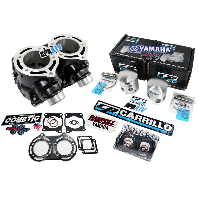 Banshee 64mm Stock Cylinders CP-Carrillo CP Pistons Top End Engine Rebuild Kit