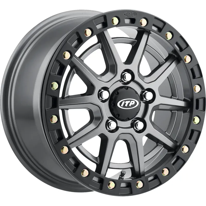 ITP Wheel - SD10 Beadlock - Front/Rear - Gray w/Black Ring - 15x7 - 5/4.5 - 6+1 1522850708B