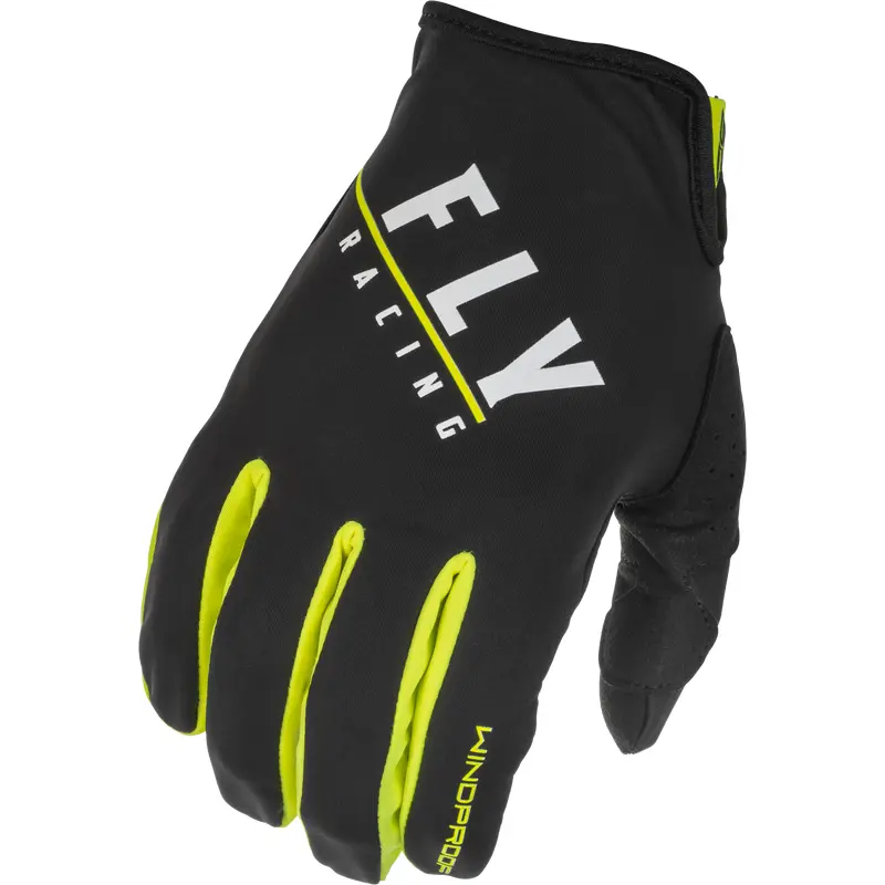 Windproof Gloves Black/Hi Vis Sz 09