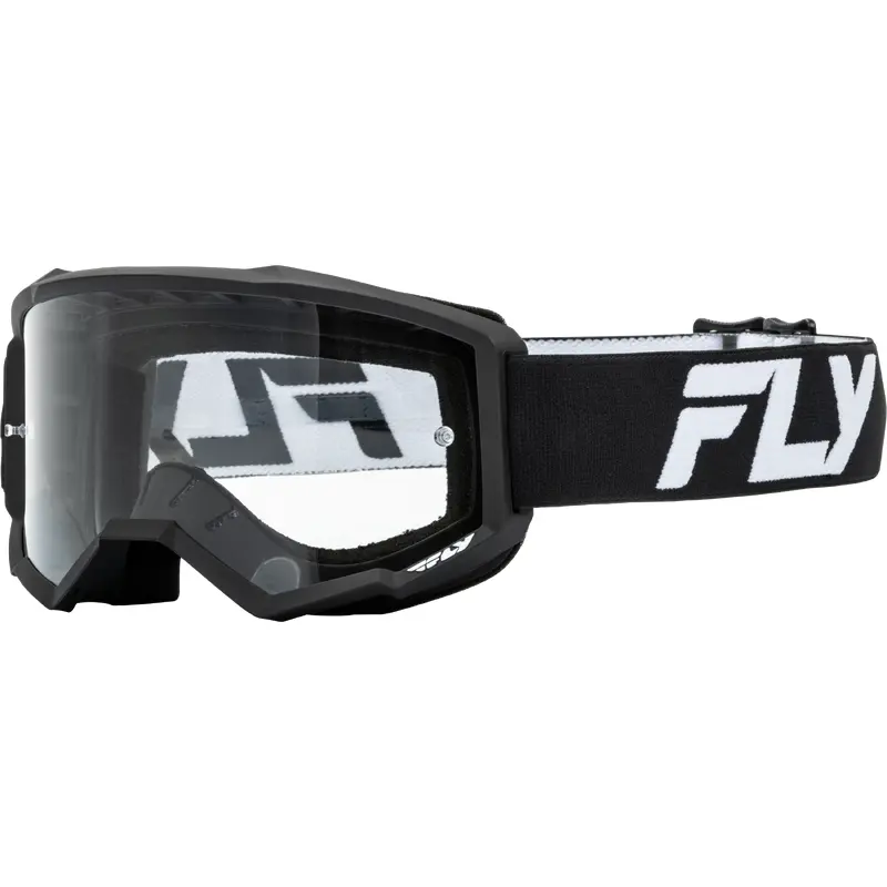 Youth Focus Goggle Black/White W/ Clear Lens