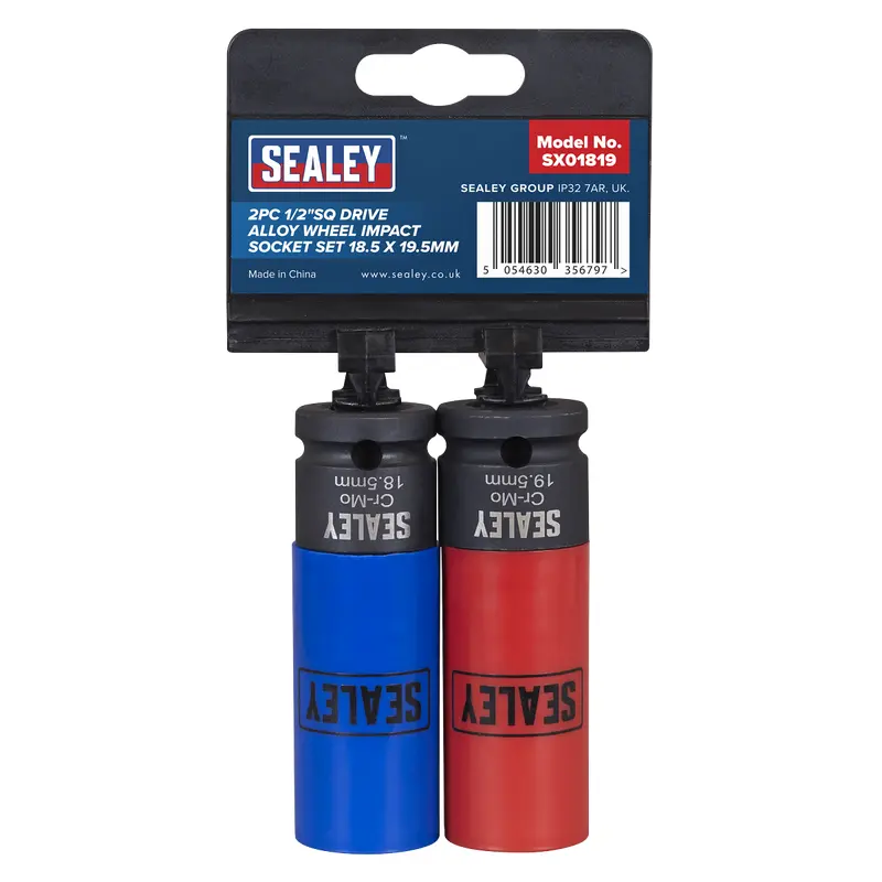 Sealey | Alloy Wheel Impact Socket Set 1/2"Sq Drive 2pc - SX01819