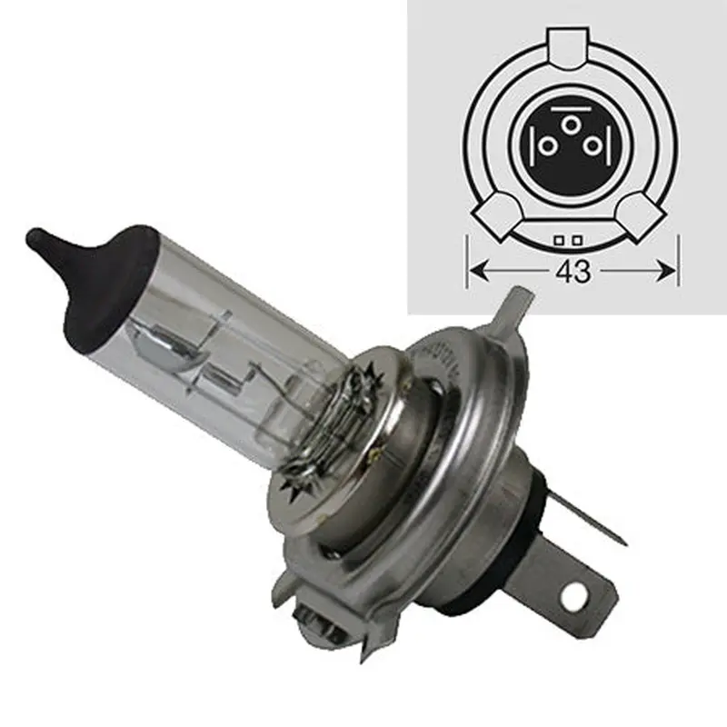 H4 12v 60/55w1P43T bulbs Todo #01661 (H4126055)