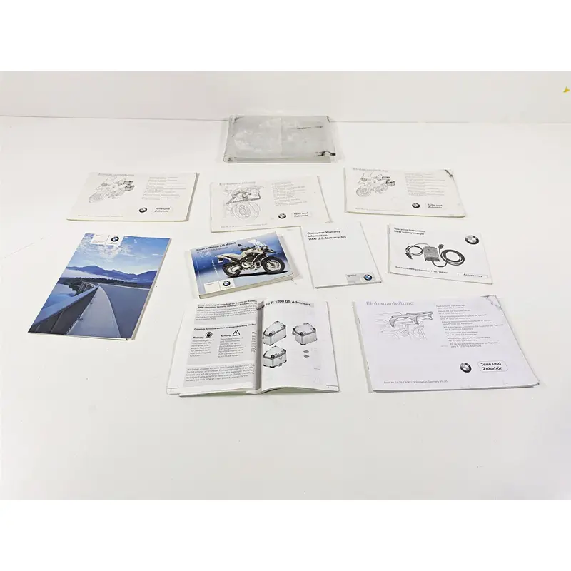 2006 BMW R1200GS K255 Adv Owners Manual & Documents Set 014776899307